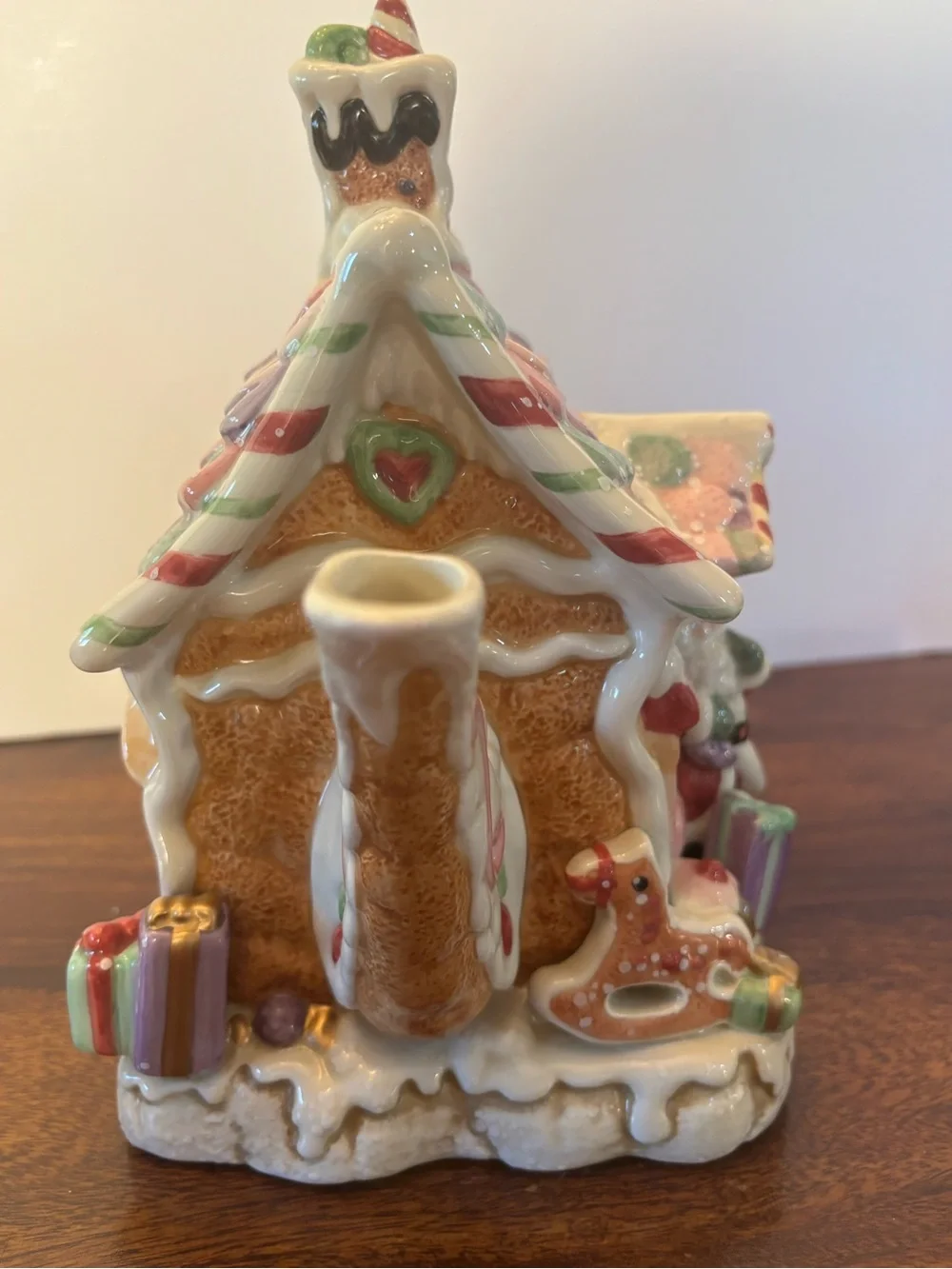 Fitz & Floyd Christmas Candy Land Express CANDY SHOP Teapot No Box EUC